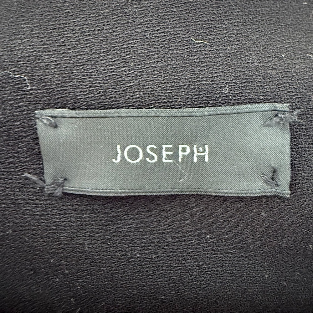 Joseph black crepe Stellina wrap front sleeveless dress - size 38 (US 6) - Picture 7 of 8